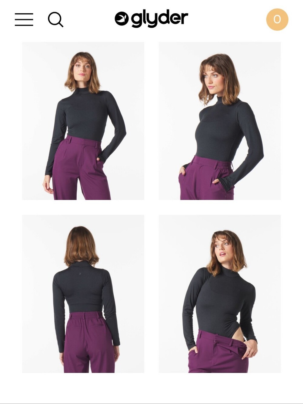 Glyder Mock Neck Bodysuit